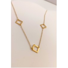 Κολιέ Σε Κίτρινο Χρυσό 14Κ με ρόμβους (N230)